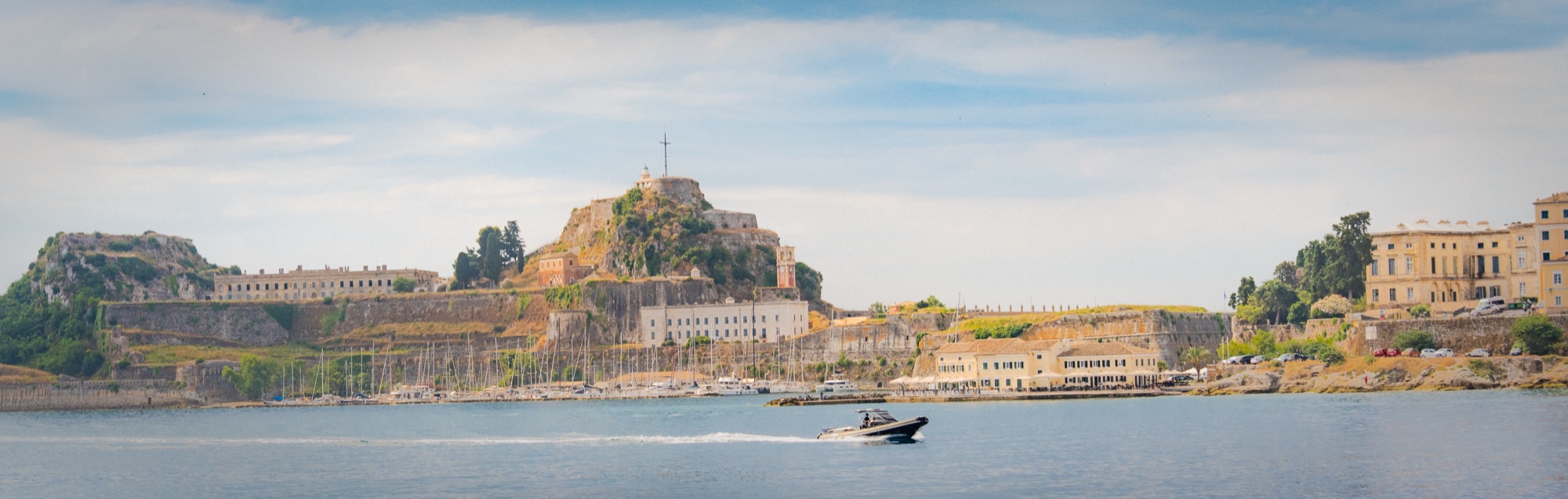 Old fortress and harbor panorama
